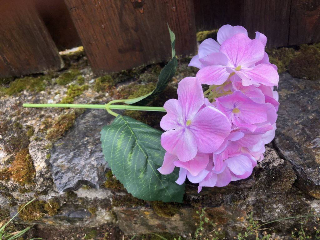Umělá hortenzie růžová 33 cm